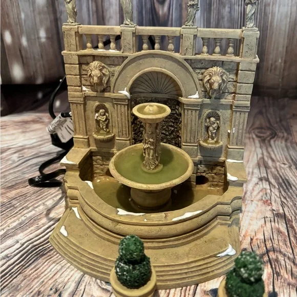 Dept 56 #52705 Village Camden Park Fountain Working Water Fountain with box - Picture 5 of 9
